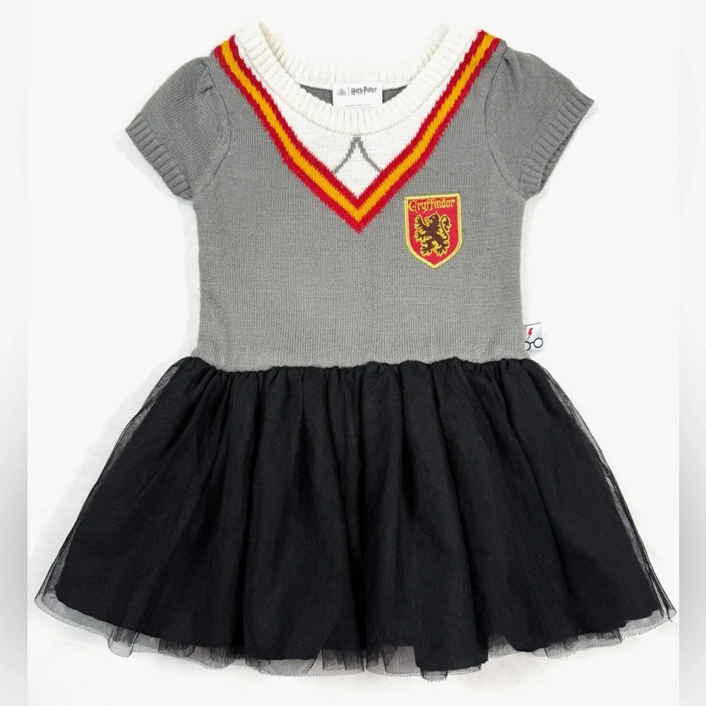 HARRY POTTER Baby Girls’ Hogwarts Gryffindor School‎ Knit Uniform Dress Size 12M